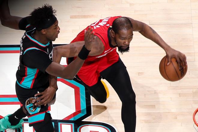 杜兰特创队史最老纪录 火箭擒灰熊结束连败 队内